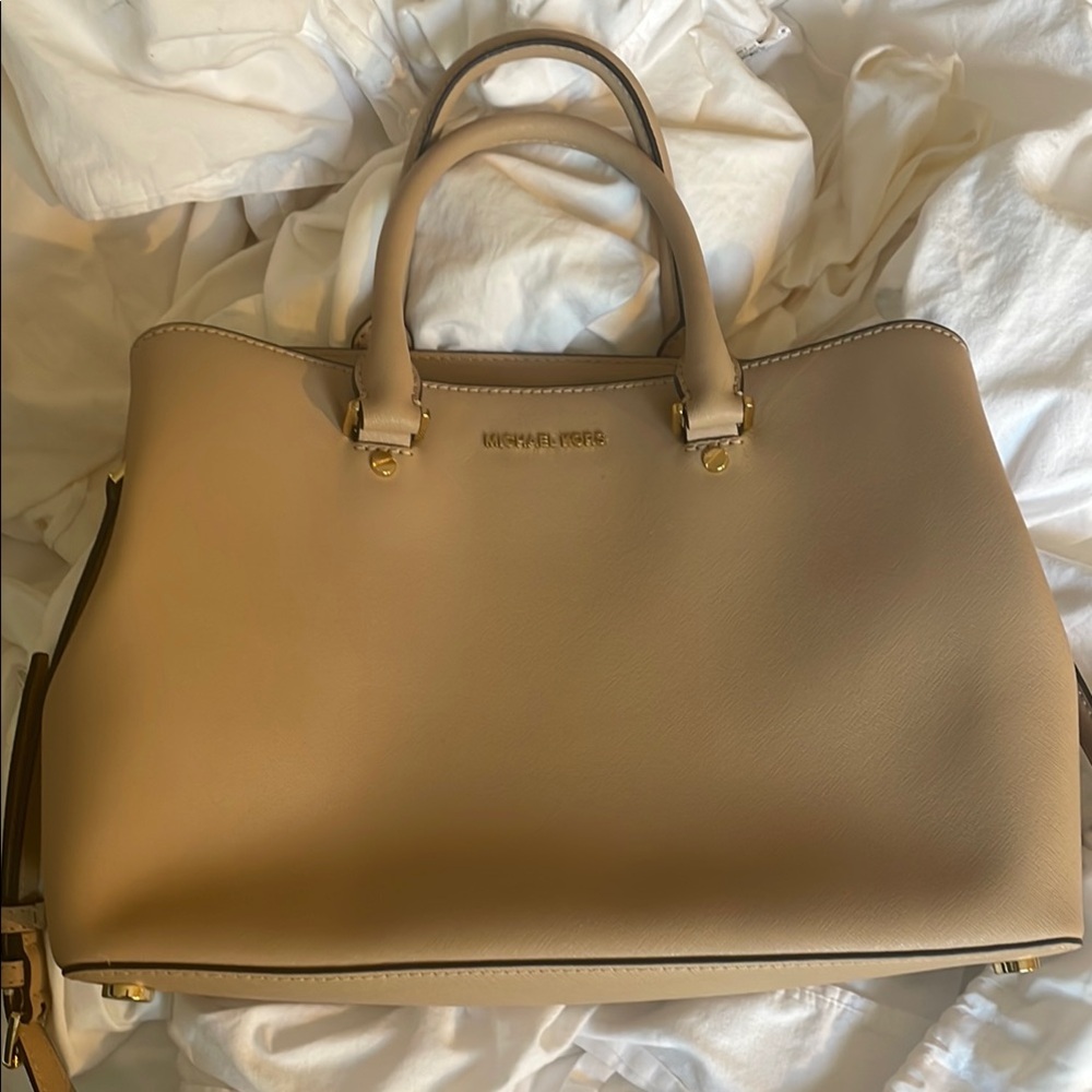 Michael Kors Tan Leather Tote Bag